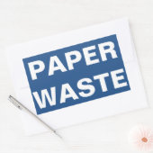 紙の無駄表示 長方形シール (封筒)