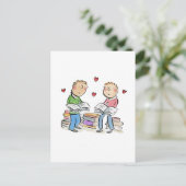 紙の結婚記念日 ポストカード (スタンド正面)