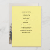 紙の花のリース 招待状 (正面/裏面)