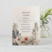 紙の花のリース 招待状 (スタンド正面)