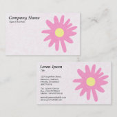 紙の花 – ピンク 名刺 (正面/裏面)