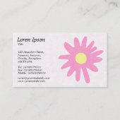 紙の花 – ピンク 名刺 (裏面)