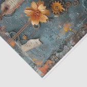 紙の花、ラベルとギア混合媒体 薄葉紙 (詳細)