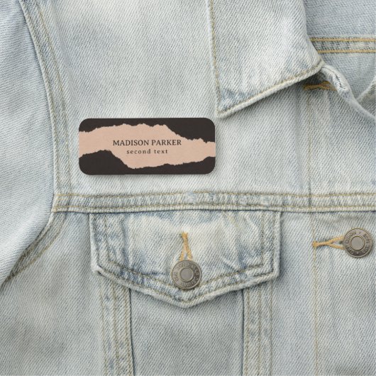 紙の裂けたエッジ 名札 (インサイチュ)