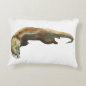 紙の金ゴールドの水彩画 アクセントクッション (裏面)