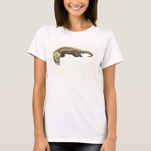紙の金ゴールドの水彩画 Tシャツ (正面)