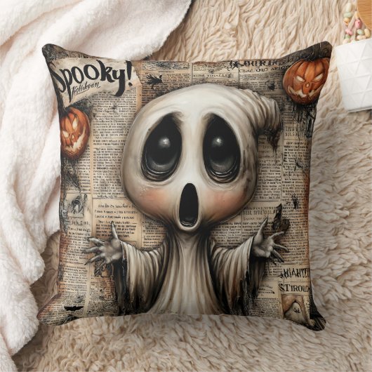 紙の霧の中の瞳の窪んだハウラー クッション (ブランケット)