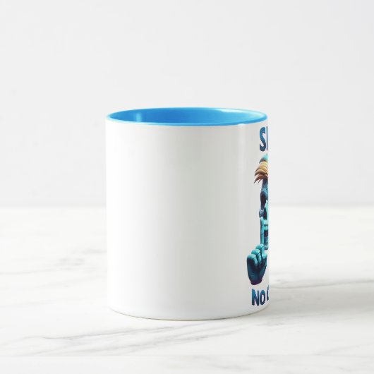 紙の静かグラフィックT型(メッセージが表示された状態) マグカップ (中央)