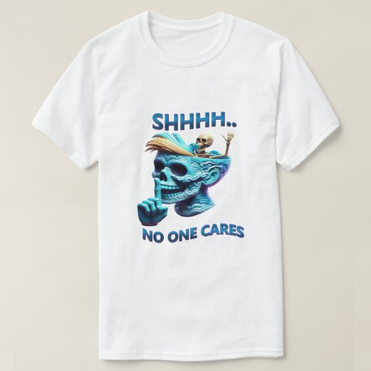 紙の静かグラフィックT型(メッセージが表示された状態) Tシャツ (デザイン正面)