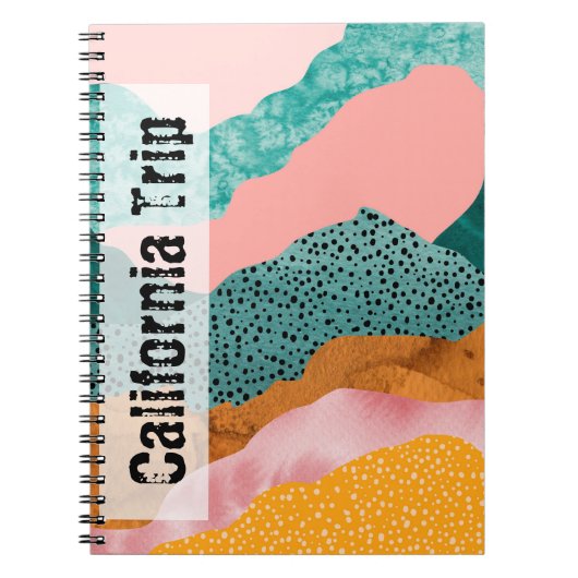 紙の風景，破れた，裂けた縁，緑，錆， ノートブック (正面)