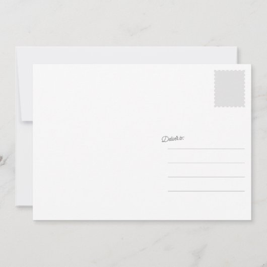 紙の飛行機とのかわいくモダンなサンキューカード サンキューカード (裏面)