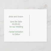 紙の飾り（papel picado） サボン色の結婚式 Save the Date 案内ポストカード (裏面)