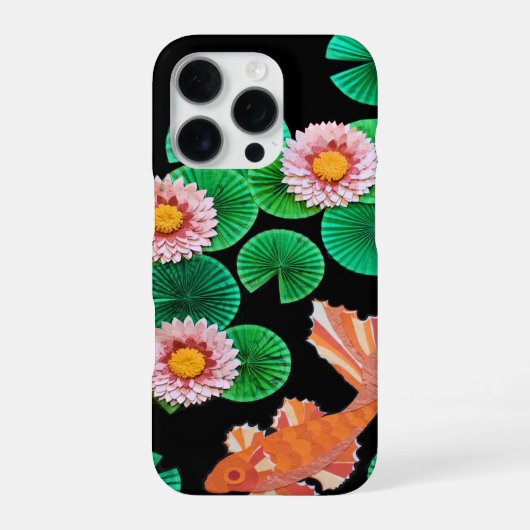 紙の鯉の池 iPhoneケース (裏面)