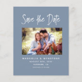 紙はっきりした日フォトウェディング日付を保存 チラシ (裏面)