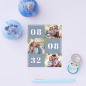 紙はっきりした日フォトウェディング日付を保存 チラシ (シングル)