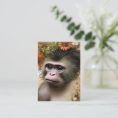 紙はテクスチャードヴィンテージルックサル 名刺 (スタンド正面)