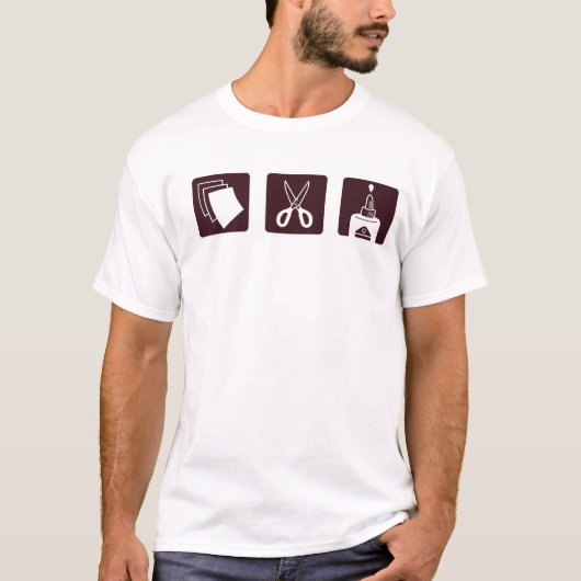紙は接着剤を切ります Tシャツ (正面)