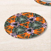 紙は生命の万華鏡のように千変万化するパターンをコースター ラウンドペーパーコースター (アングル)