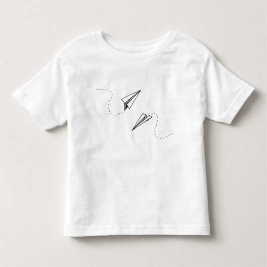 紙は飛行機のTシャツを平にします トドラーTシャツ (正面)