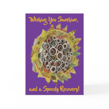 紙ひまわりクイリング折り畳みGet Well Card