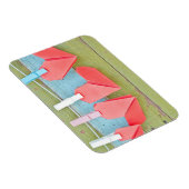 紙ぶら下がったハートの物干し マグネット (右側)