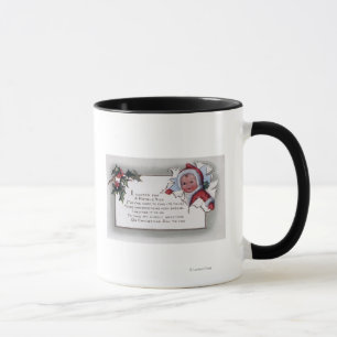 紙を通したクリスマスのGreetingLittleの子供 マグカップ
