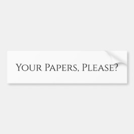 紙を頼む？バンパーステッカー バンパーステッカー