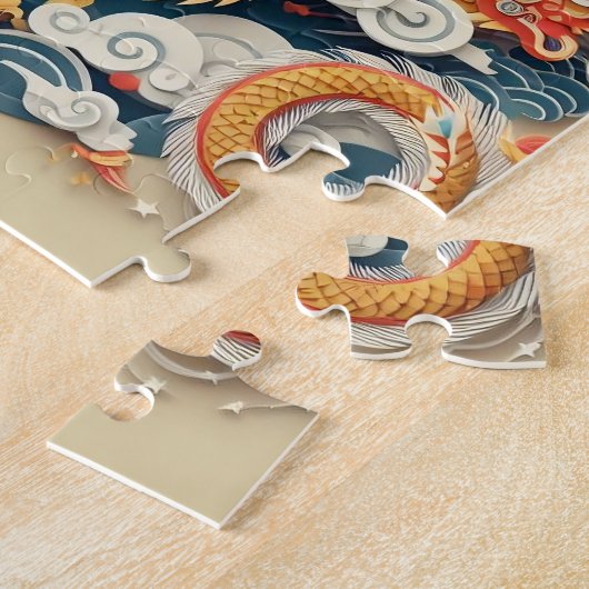 紙アートイヤー・オブ・ドラゴンジグソーパズル ジグソーパズル (側面)