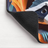 紙アート折り紙ベビーラクーンインツリー3D マウスパッド (コーナー)