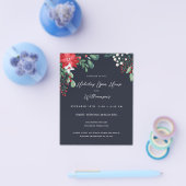 紙ウォーターカラーホリデーオープンハウス招待状 チラシ (シングル)