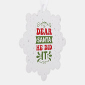 紙オーナメントカードおもしろいクリスマス引用文。 オーナメントカード (右)