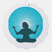 紙オーナメントスタイル：スキャロップ、紙：超微細加工 オーナメントカード (裏面)