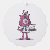 紙オーナメントスタイル：スキャロップ、紙：超微細加工 オーナメントカード (正面)