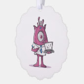 紙オーナメントスタイル：スキャロップ、紙：超微細加工 オーナメントカード (左)