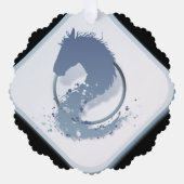 紙オーナメントスタイル：スキャロップ、紙：超微細加工 オーナメントカード (正面)