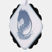 紙オーナメントスタイル：スキャロップ、紙：超微細加工 オーナメントカード (左)