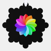 紙オーナメントスタイル：スノーフレーク、紙：スーパーファイン オーナメントカード (裏面)