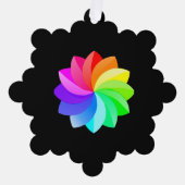 紙オーナメントスタイル：スノーフレーク、紙：スーパーファイン オーナメントカード (正面)