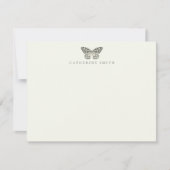 紙カイトバタフライフラットノートカード ノートカード (正面)