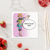 紙カクテルナプキンス、レトロマルティニディバアニメ スタンダードカクテルナプキン (インサイチュ)