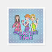 紙カクテルナプキンス – 3マルティニディヴァス スタンダードカクテルナプキン (正面)