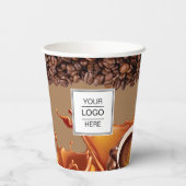 紙カスタムカップのロゴブランドコーヒーショップ 紙コップ (裏面)