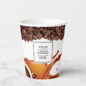 紙カスタムカップのロゴブランドコーヒーショップ 紙コップ (正面)