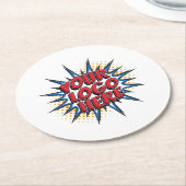 紙カスタムコースター ラウンドペーパーコースター (アングル)