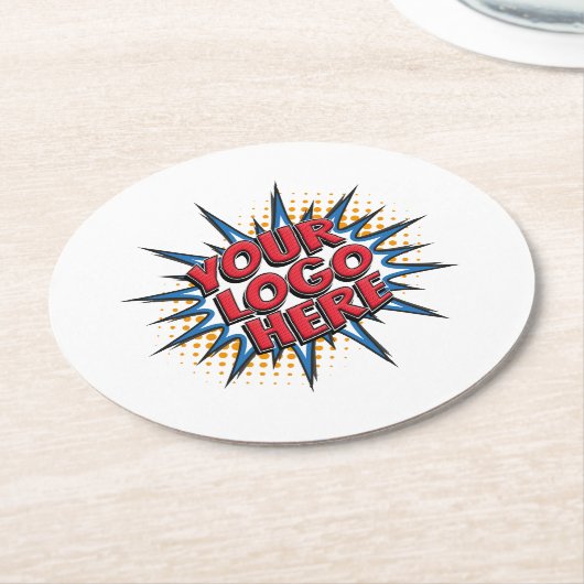 紙カスタムコースター ラウンドペーパーコースター (アングル)