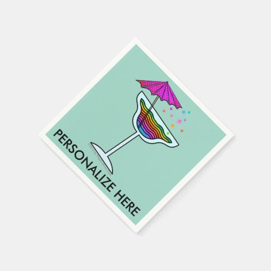 紙カスタムナプキンス – マルガリータデザイン スタンダードカクテルナプキン (角)