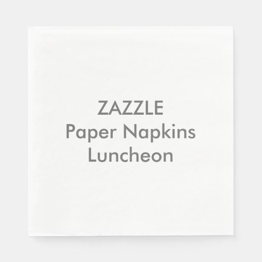 紙カスタムナプキンズホワイトカクテル スタンダードランチョンナプキン (正面)