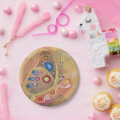 紙カスタムプレートバタフライ絵を描アートズ ペーパープレート (パーティー)