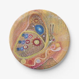 紙カスタムプレートバタフライ絵を描アートズ ペーパープレート