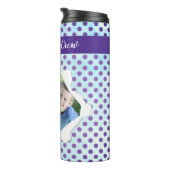 紙カスタムホールフォトパープル水玉模様テンプレート タンブラー (回転右)